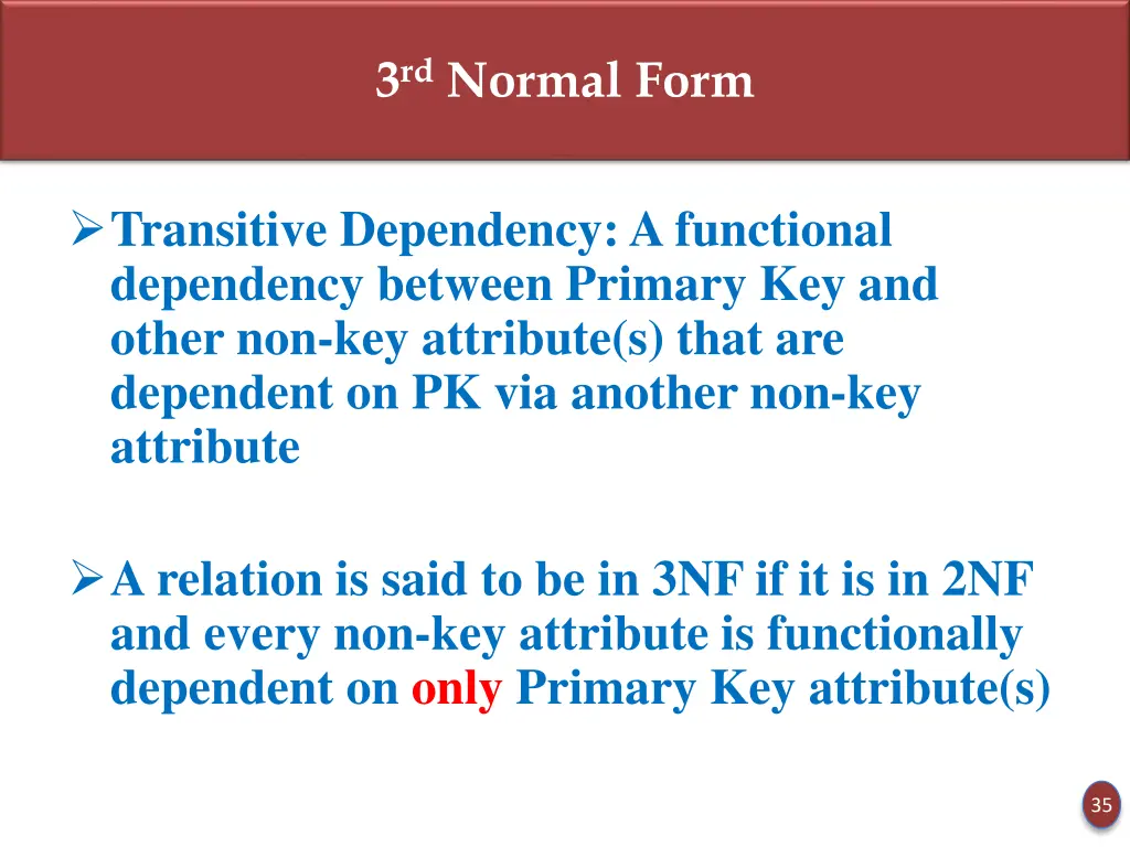 3 rd normal form