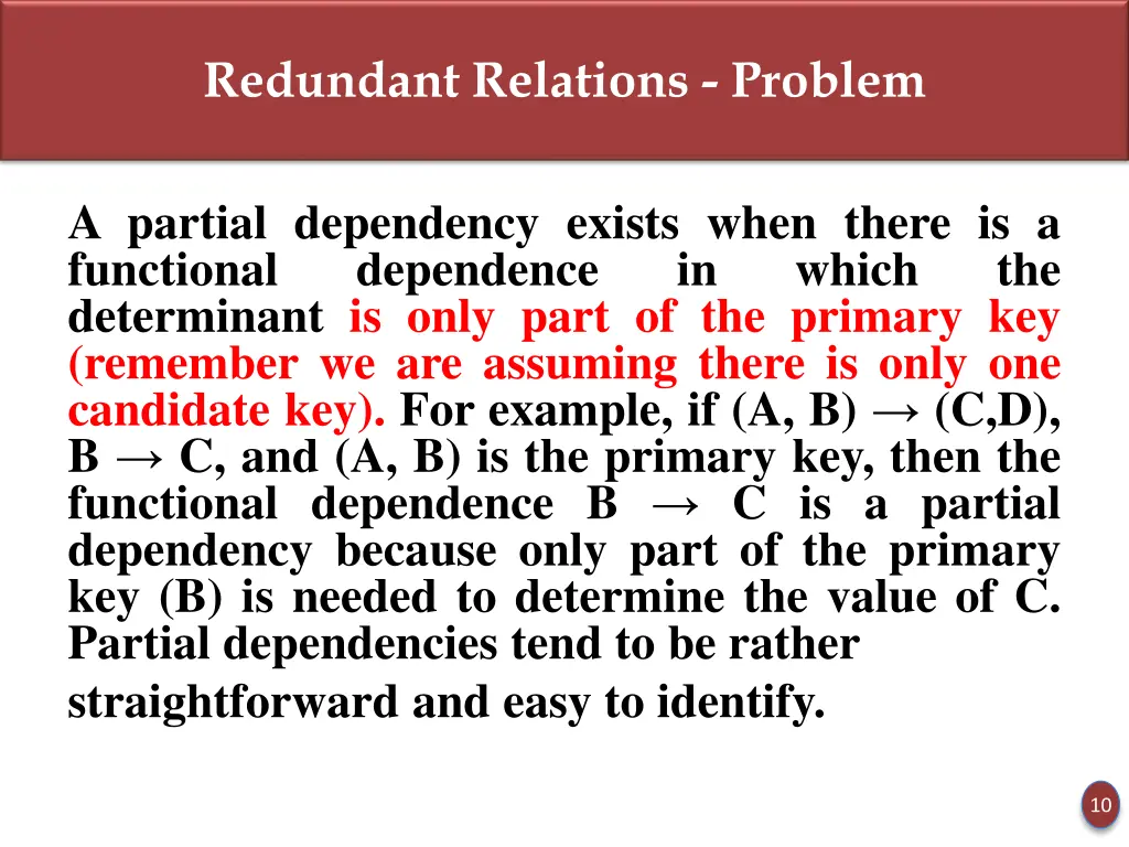 redundant relations problem