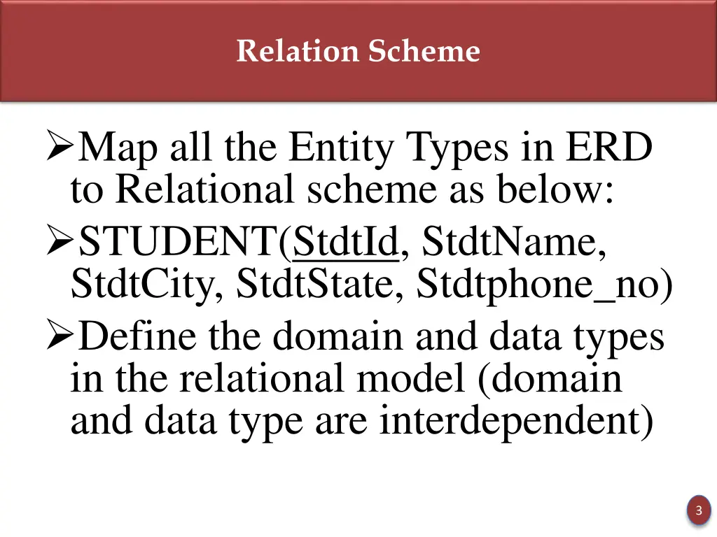 relation scheme