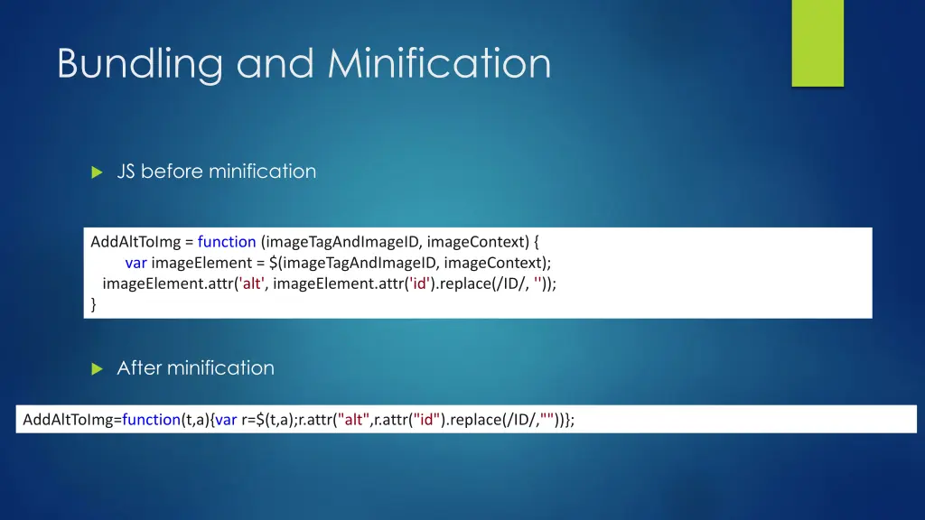 bundling and minification 1