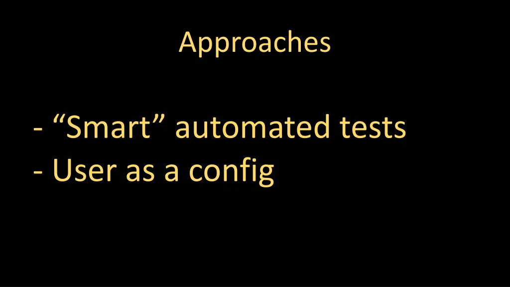 approaches