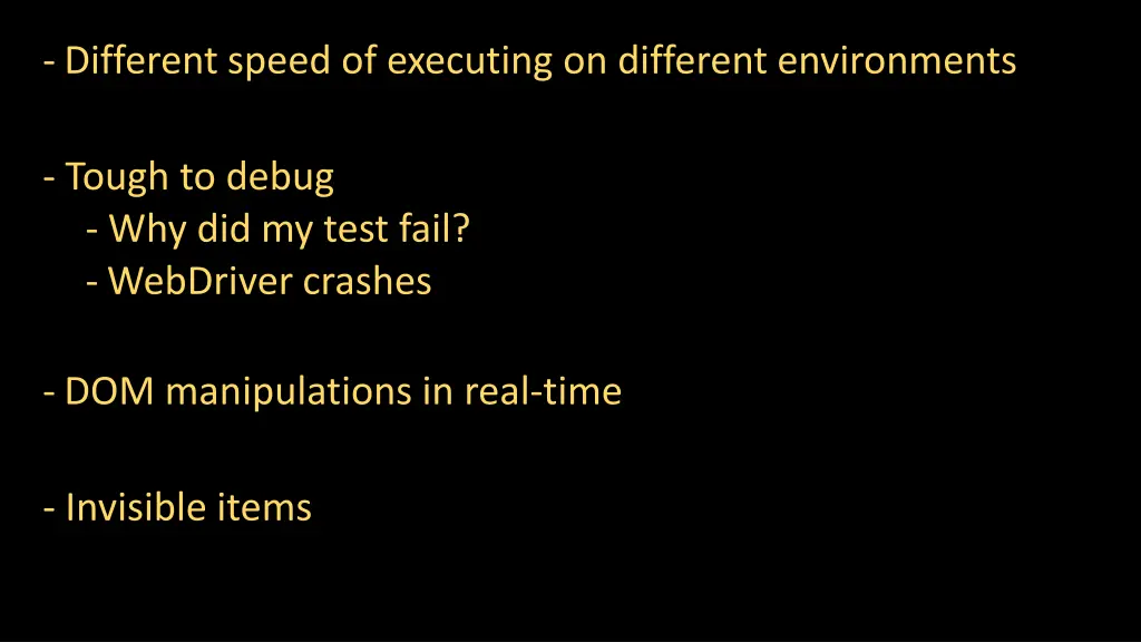 different speed of executing on different