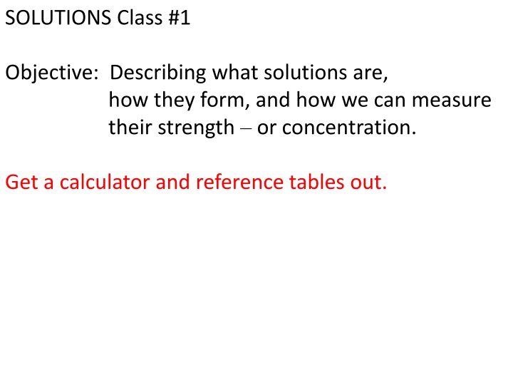 solutions class 1