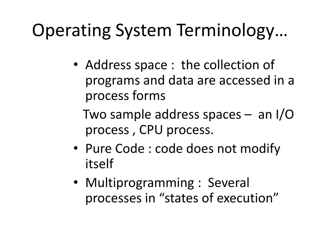 operating system terminology 1