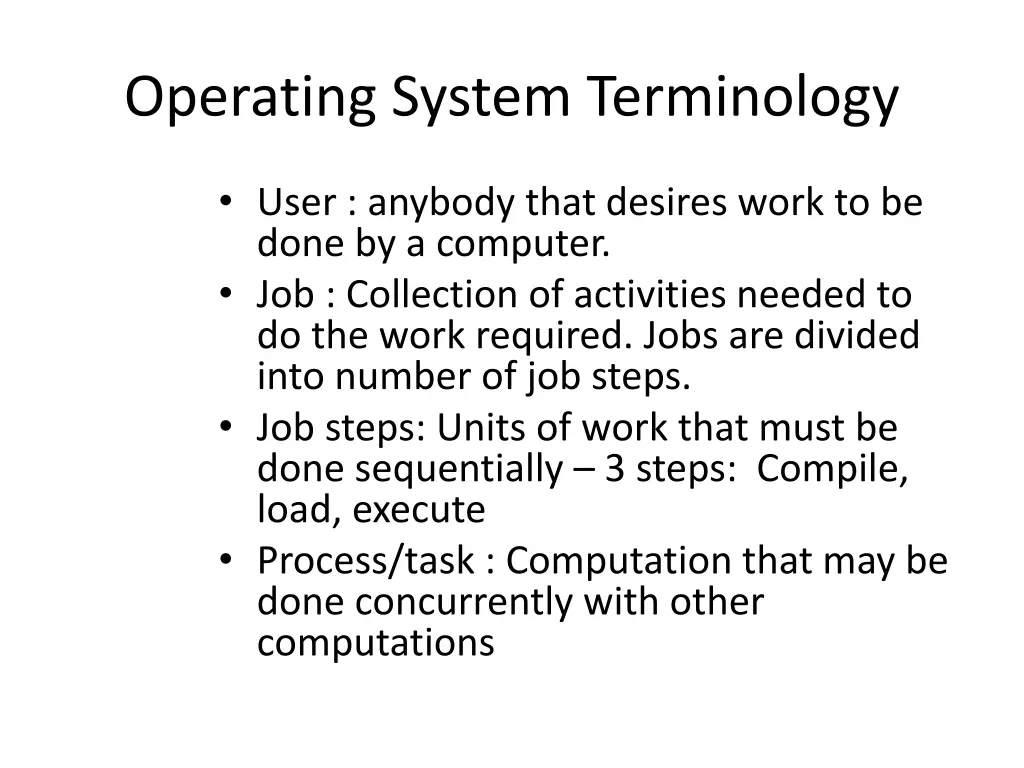operating system terminology