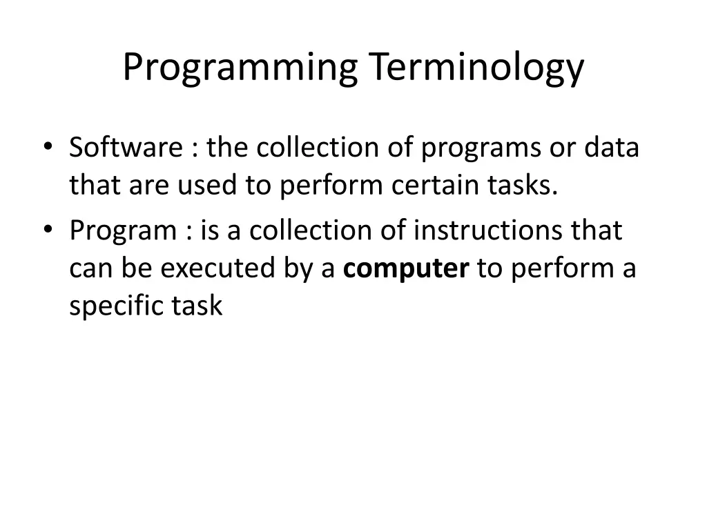 programming terminology