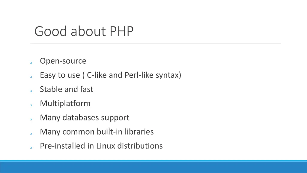 good about php