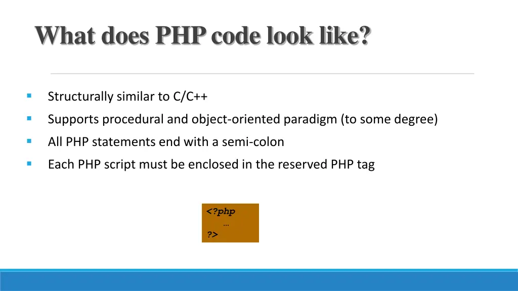 what does php code look like