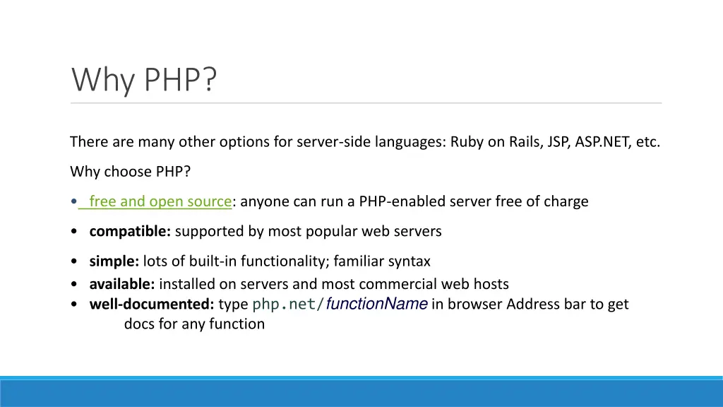 why php