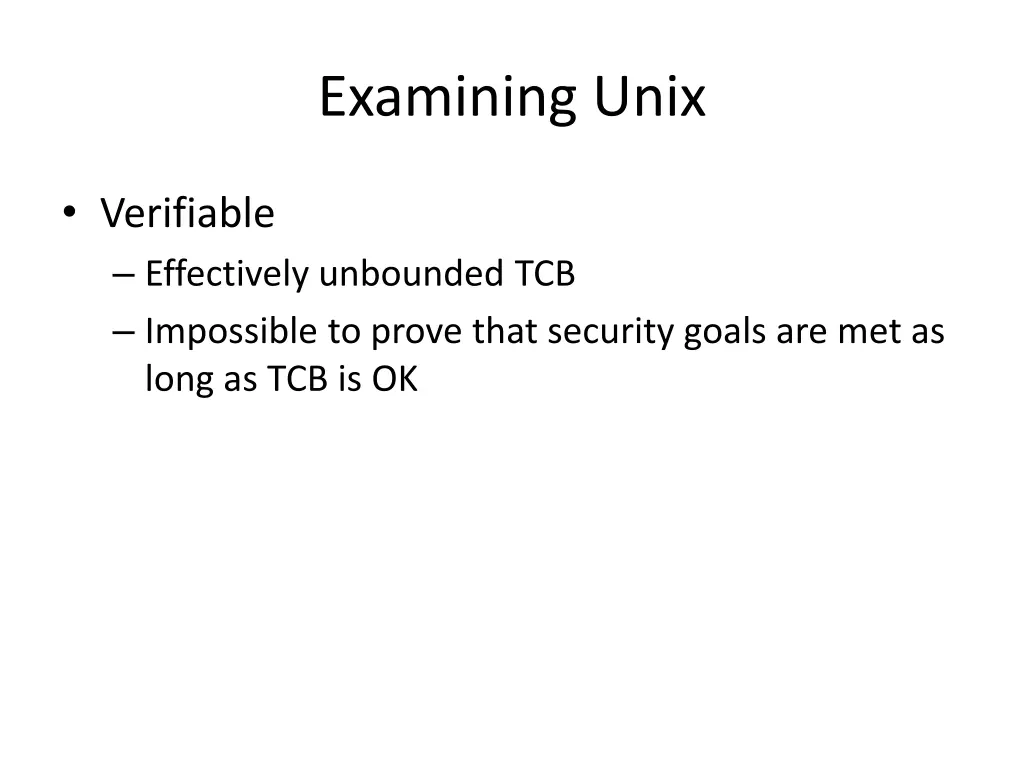 examining unix 2