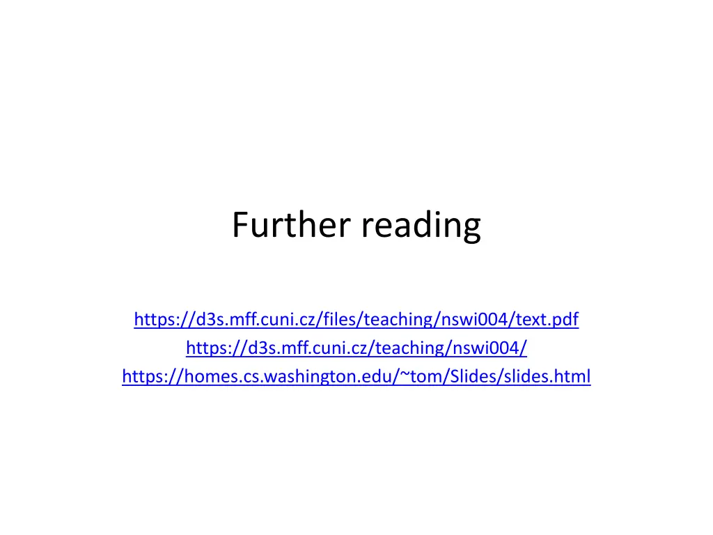 further reading