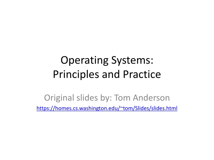 operating systems principles and practice