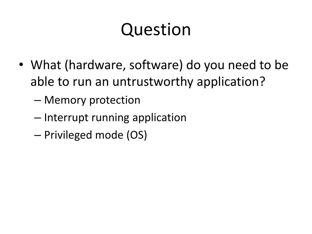 question