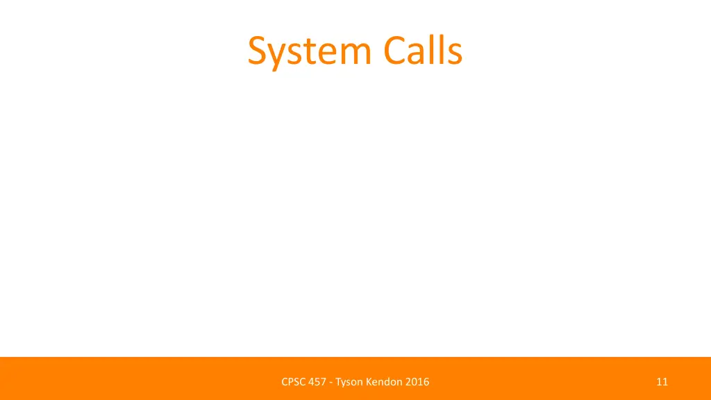 system calls