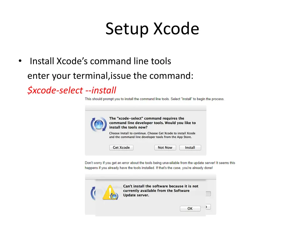 setup xcode 1