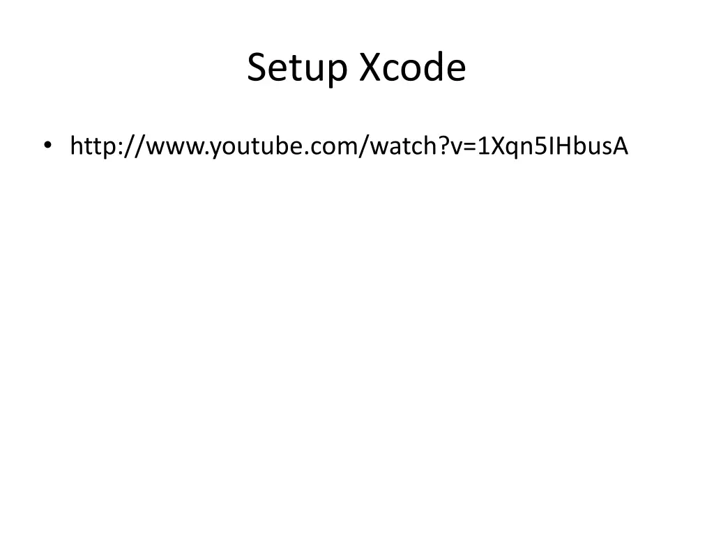 setup xcode 2