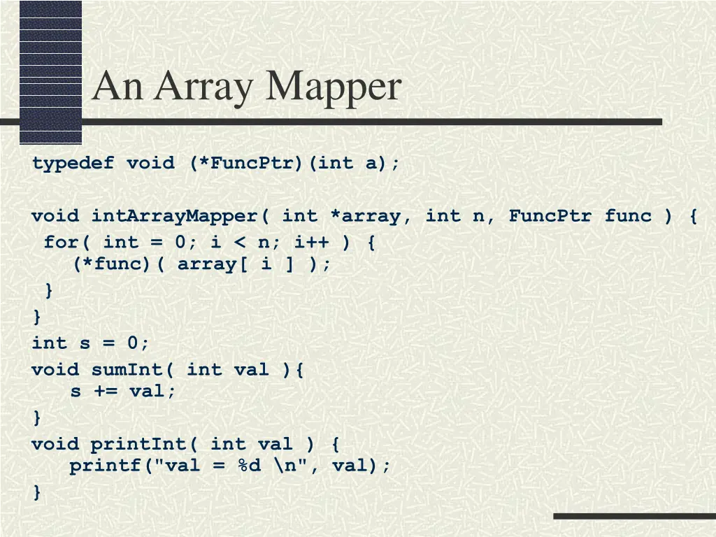 an array mapper