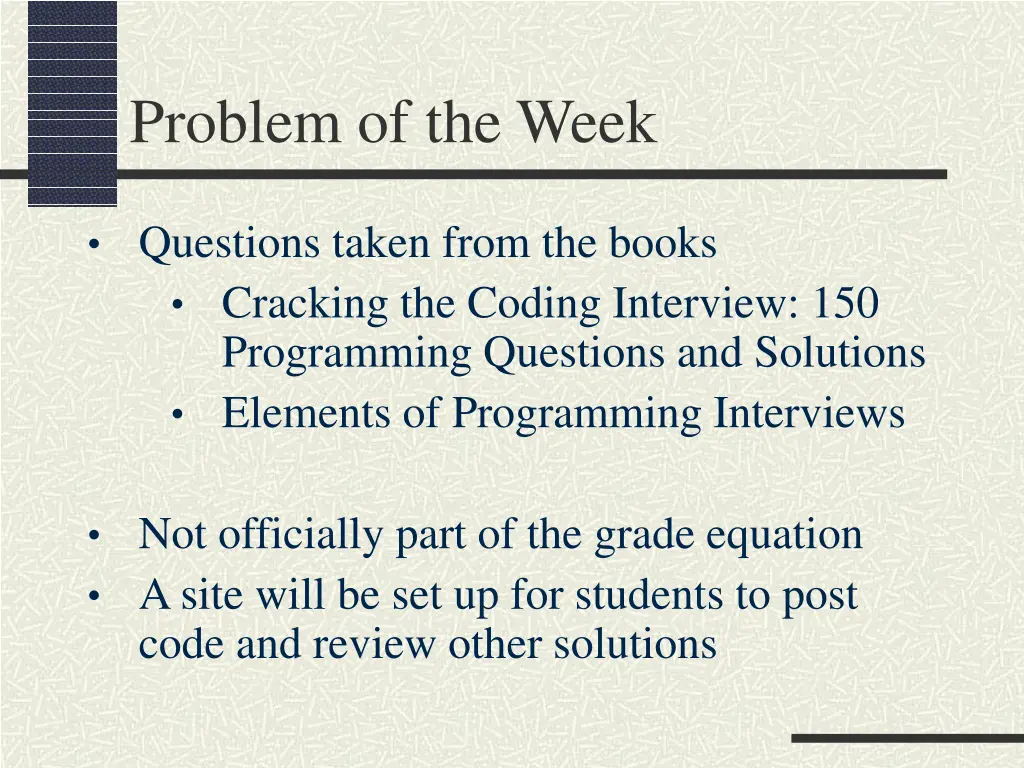 problem of the week