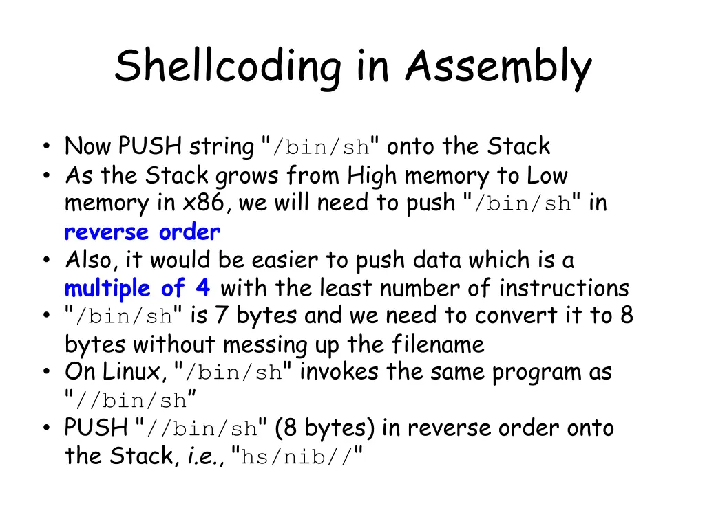 shellcoding in assembly 3