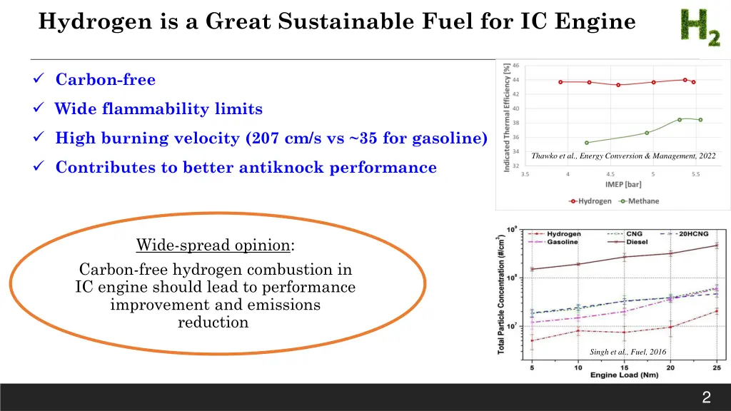 hydrogen is a great sustainable fuel for ic engine