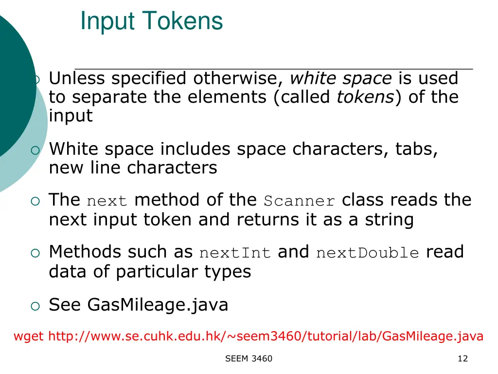 input tokens