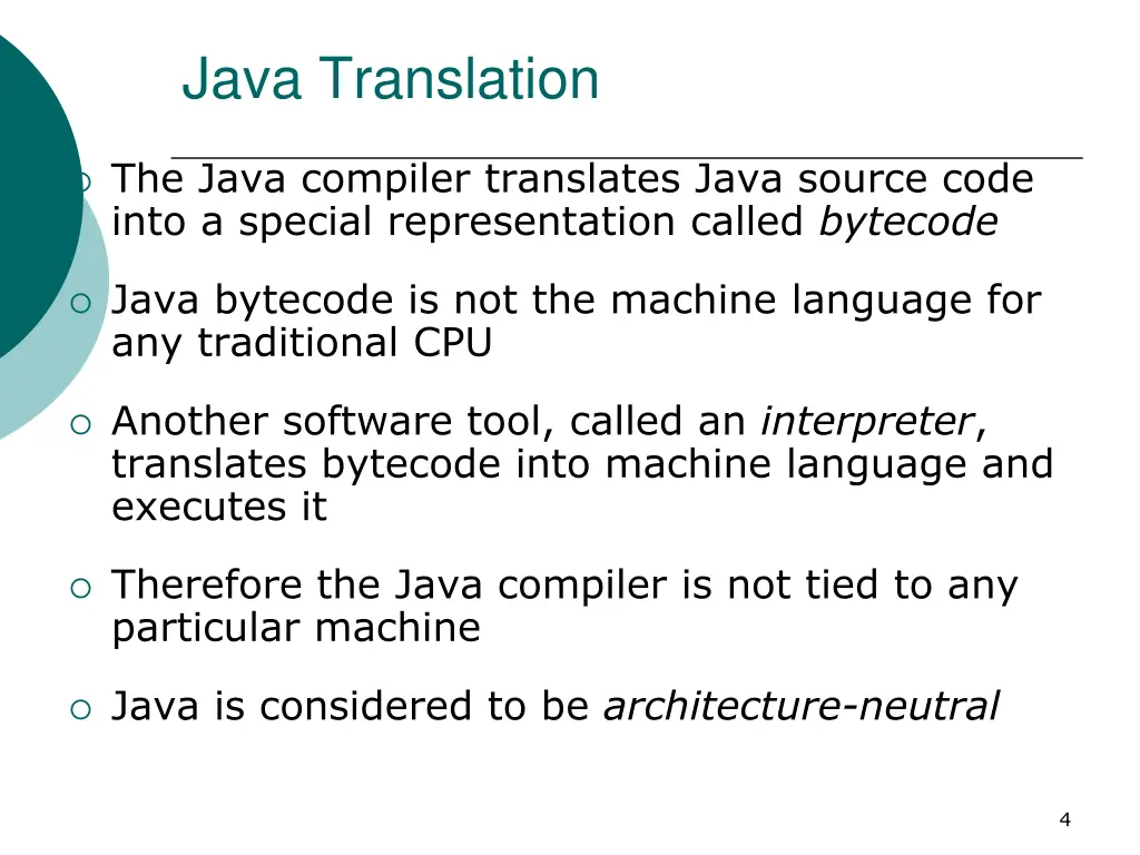java translation