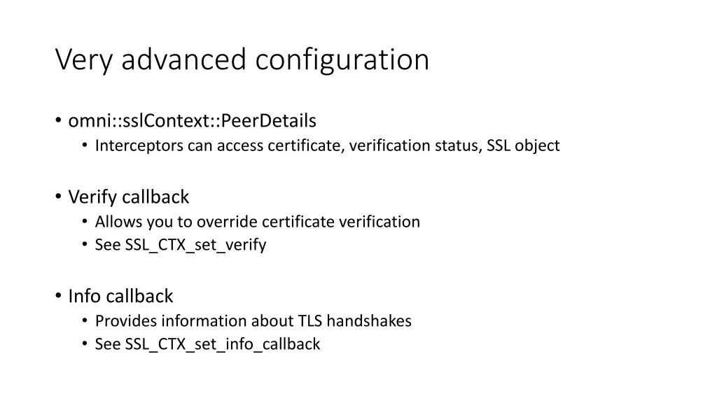 very advanced configuration