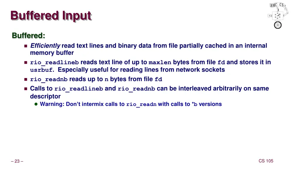 buffered input