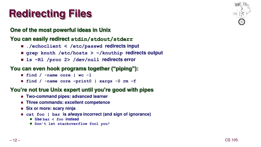 redirecting files
