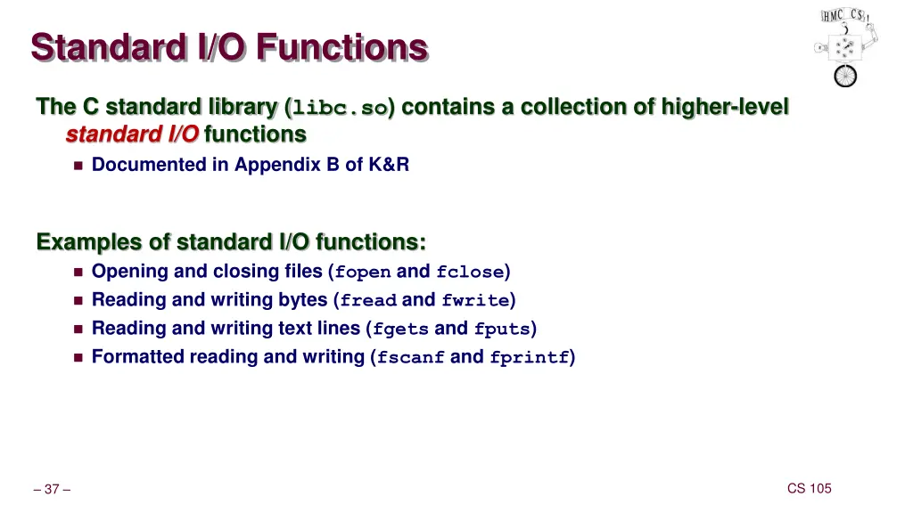 standard i o functions