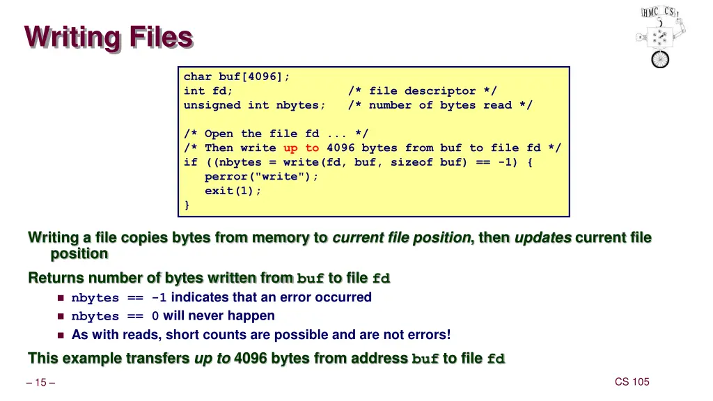 writing files