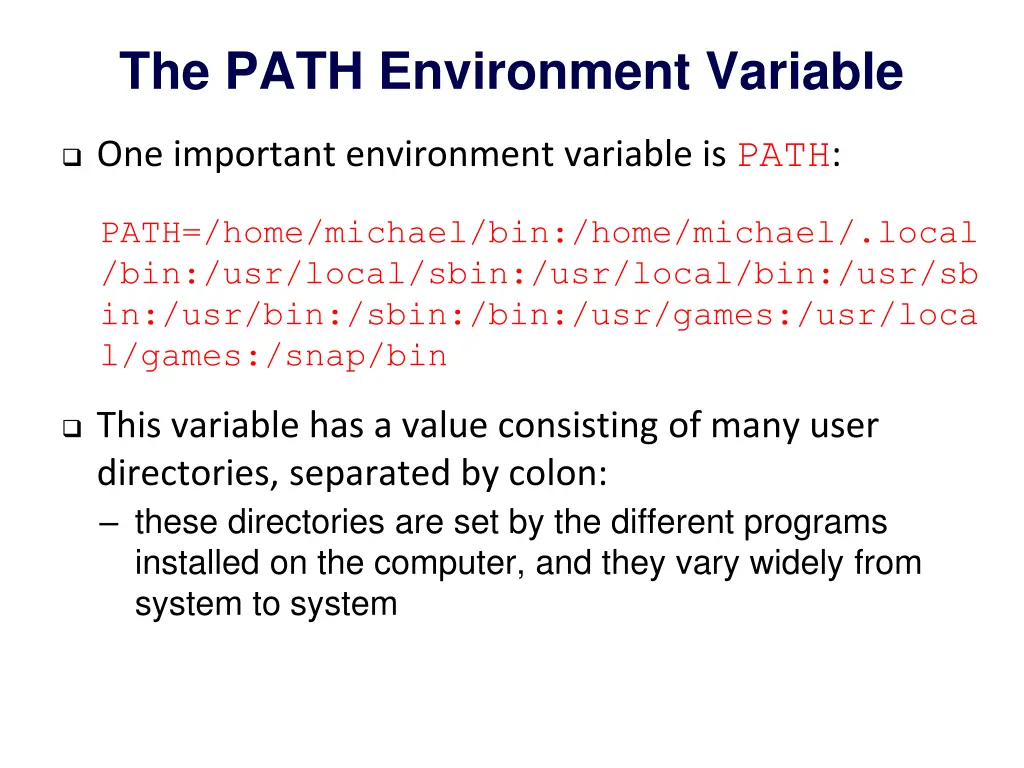 the path environment variable