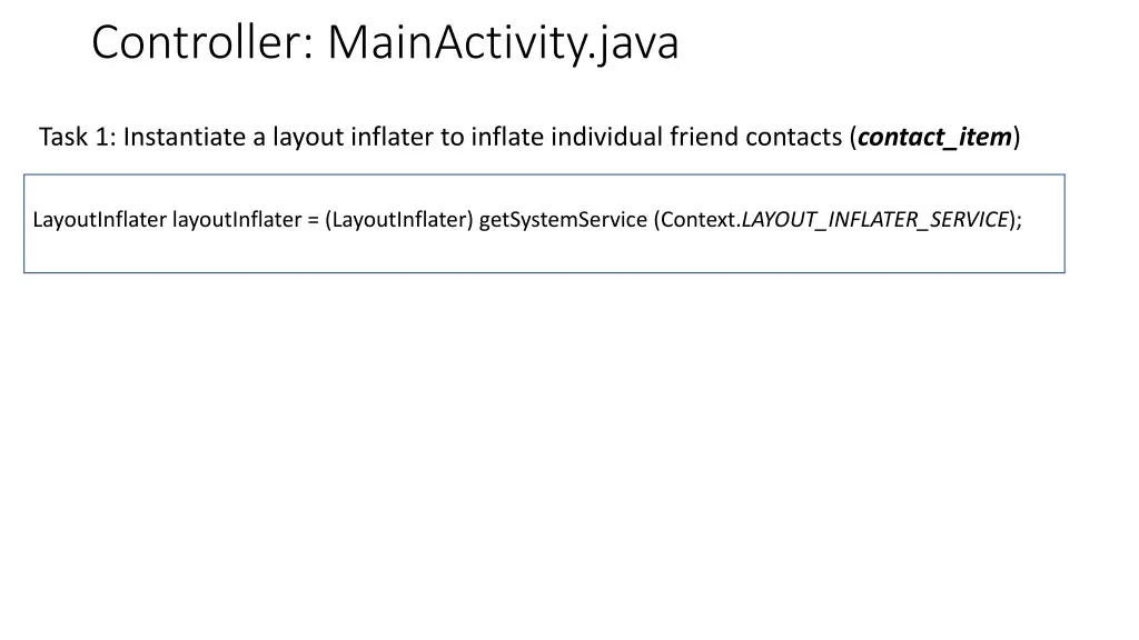 controller mainactivity java 1