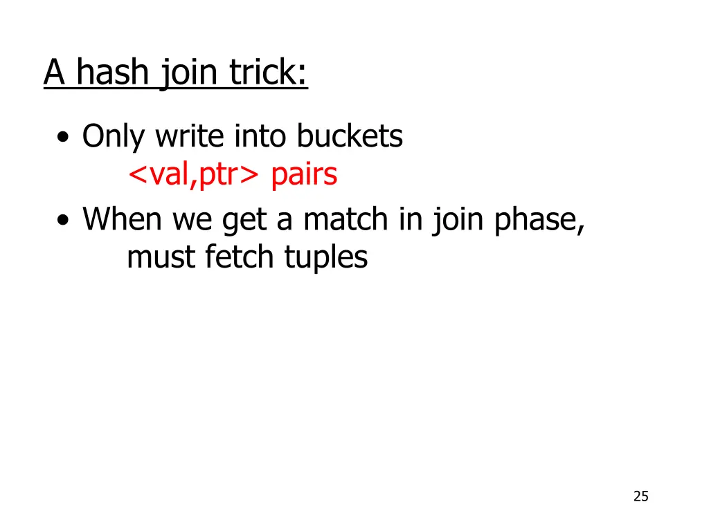 a hash join trick