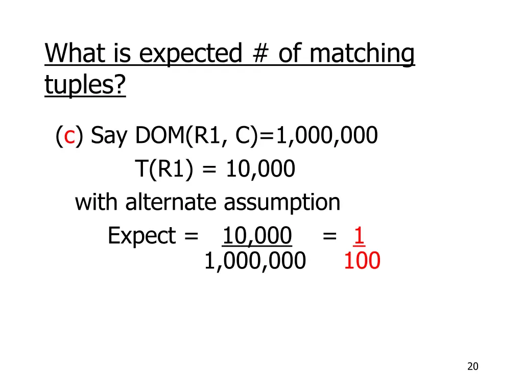 what is expected of matching tuples 1