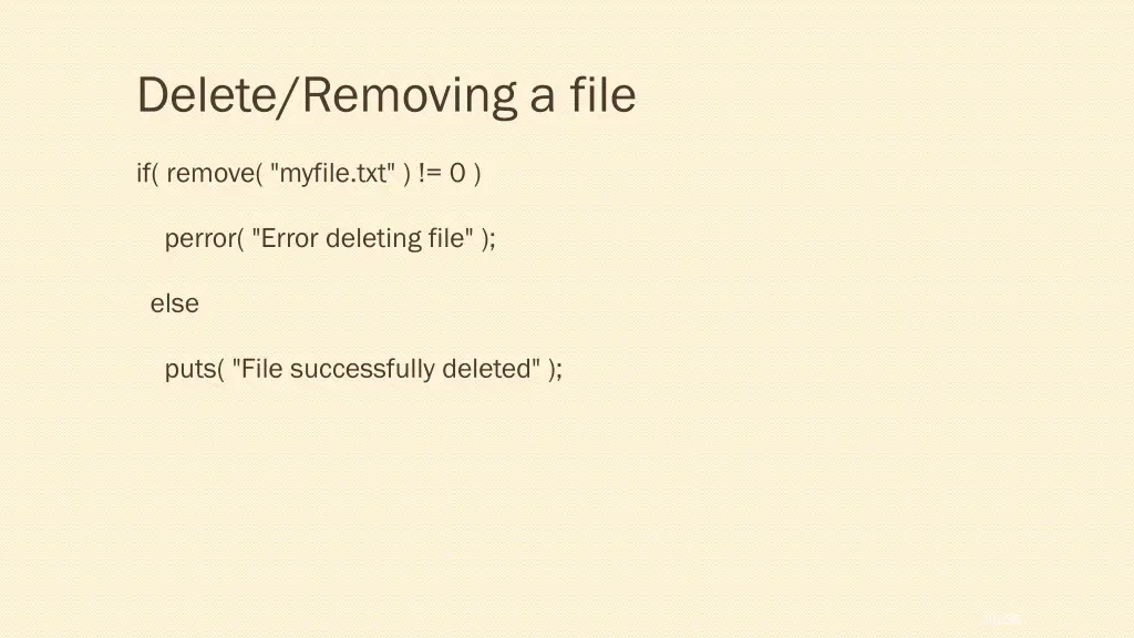 delete removing a file 1