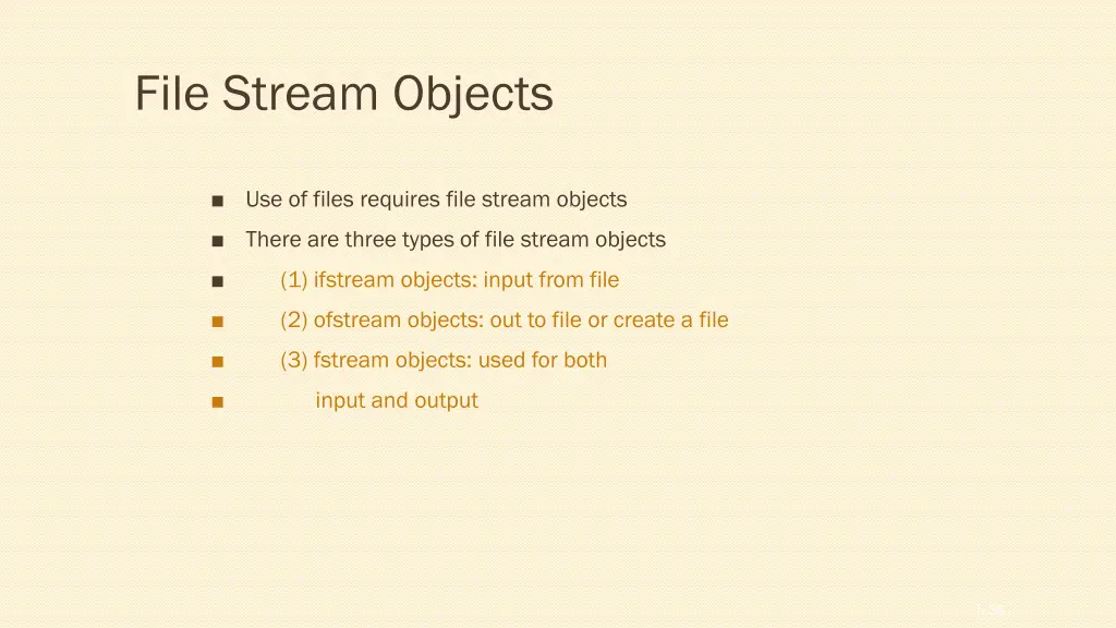 file stream objects