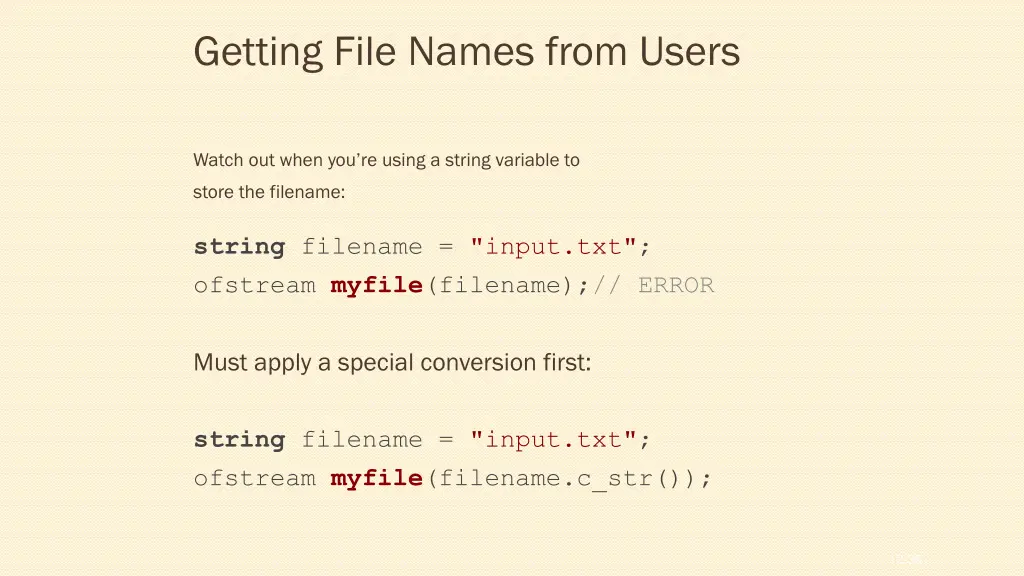 getting file names from users