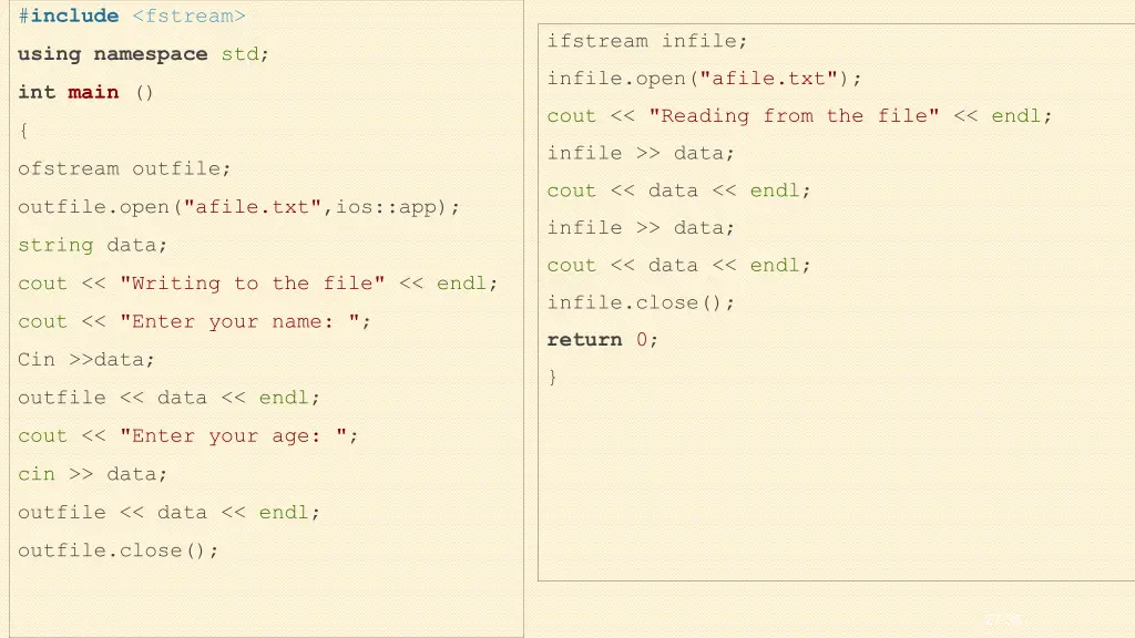include fstream