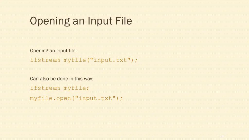 opening an input file 1