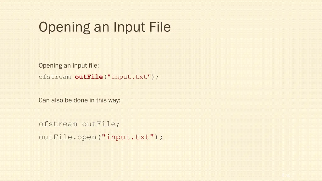 opening an input file