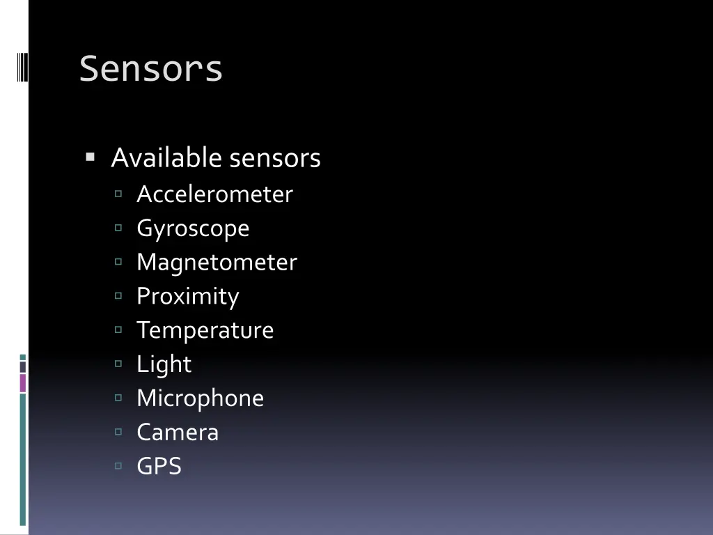 sensors