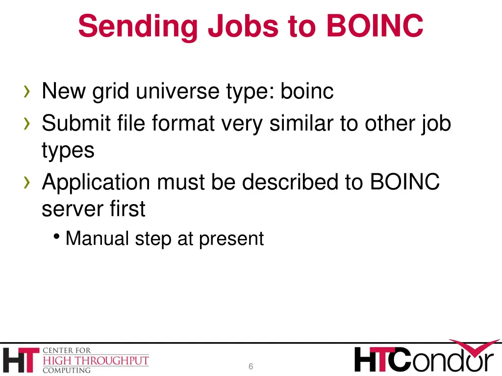 sending jobs to boinc