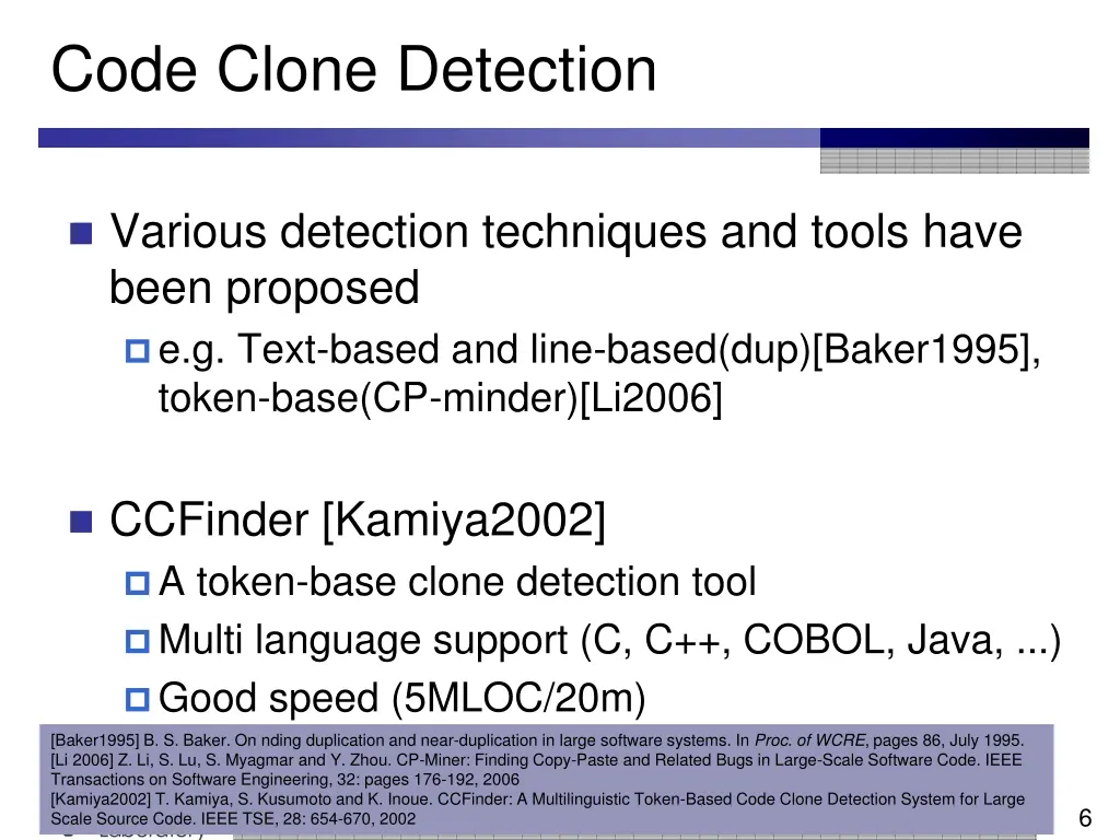 code clone detection