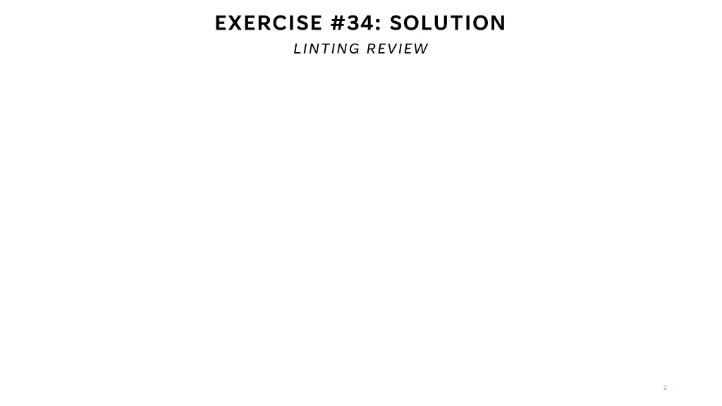 exercise 34 solution linting review