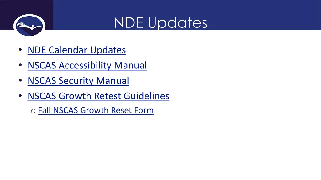 nde updates