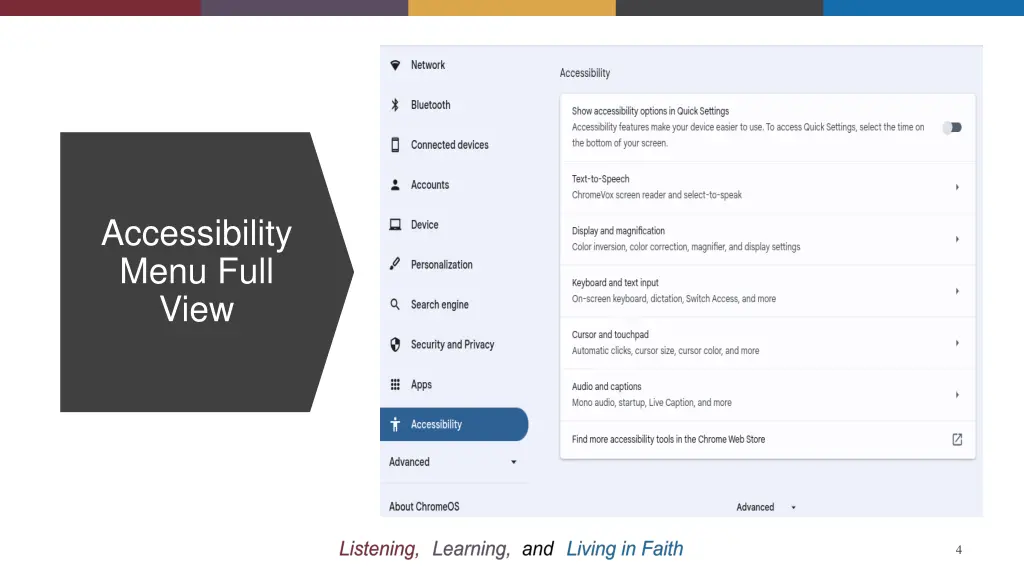 accessibility menu full view