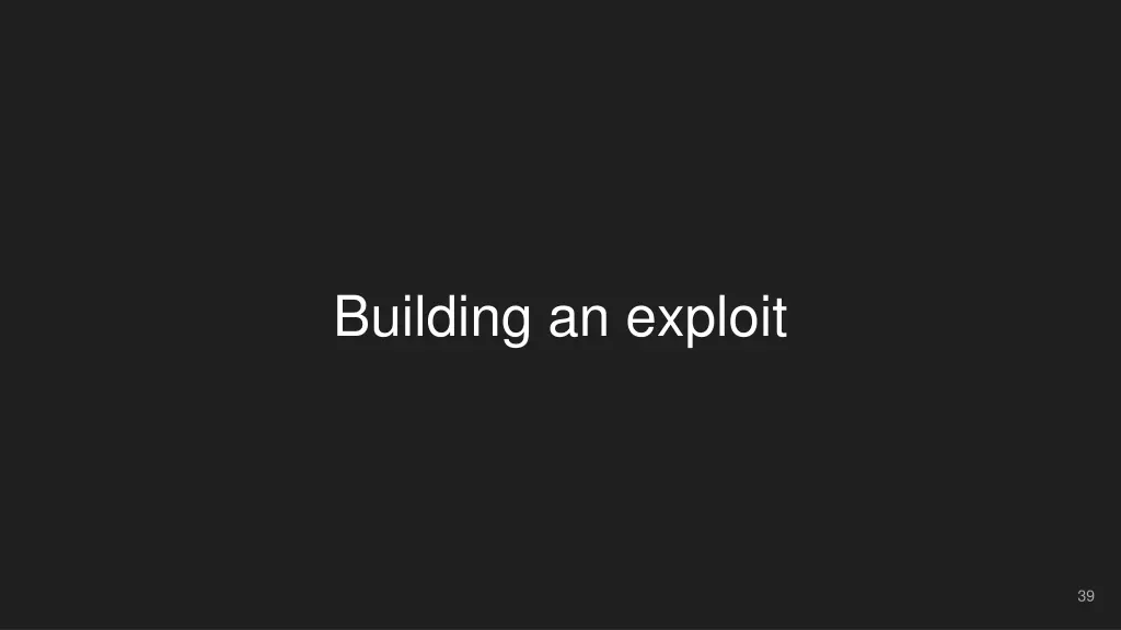 building an exploit