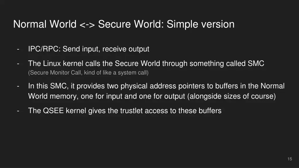 normal world secure world simple version