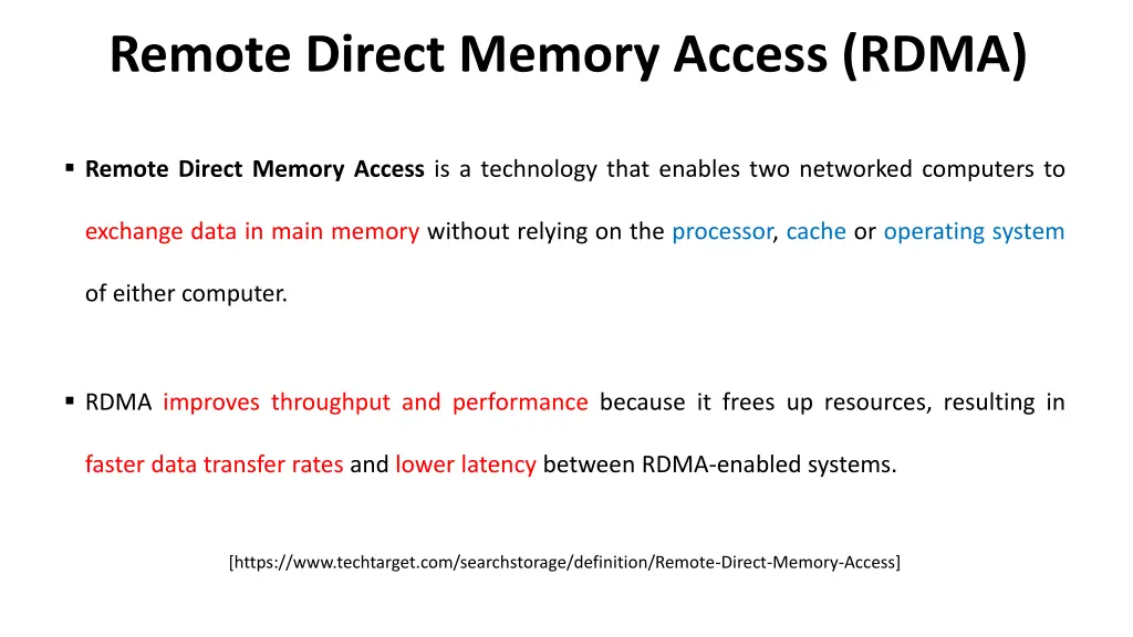 remote direct memory access rdma